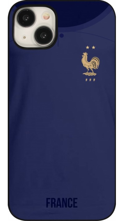 Coque iPhone 15 Plus - Maillot de football France 2022 personnalisable