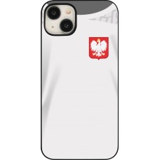 Coque iPhone 15 Plus - Maillot de football Pologne 2022 personnalisable