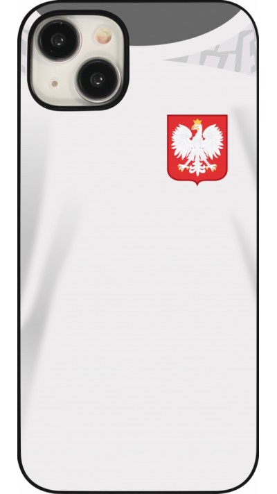 Coque iPhone 15 Plus - Maillot de football Pologne 2022 personnalisable
