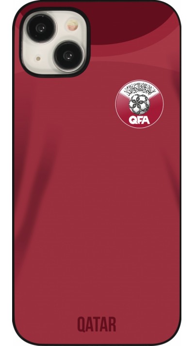 Coque iPhone 15 Plus - Maillot de football Qatar 2022 personnalisable