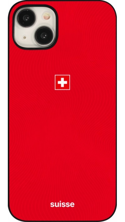 Coque iPhone 15 Plus - Maillot de football Suisse 2026 personnalisable