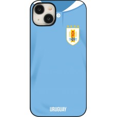 iPhone 15 Plus Case Hülle - Uruguay 2022 personalisierbares Fussballtrikot