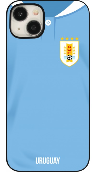 Coque iPhone 15 Plus - Maillot de football Uruguay 2022 personnalisable