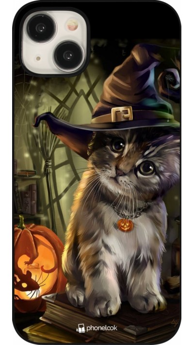 iPhone 15 Plus Case Hülle - Halloween 21 Witch cat