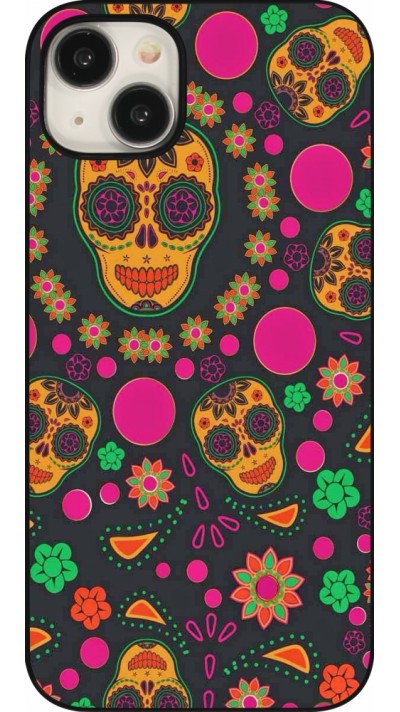 iPhone 15 Plus Case Hülle - Halloween 22 colorful mexican skulls