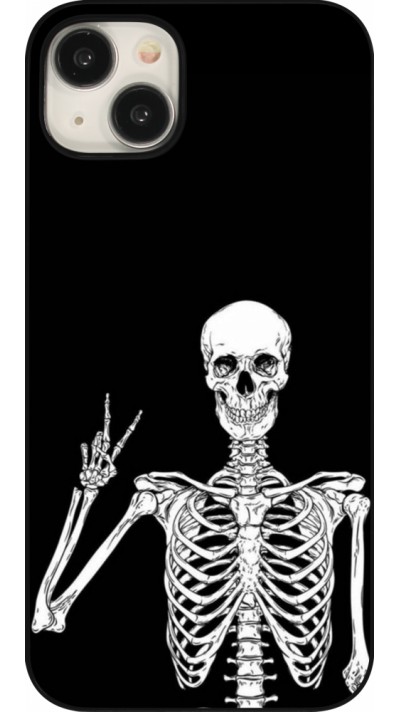 iPhone 15 Plus Case Hülle - Halloween 2023 peace skeleton