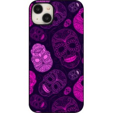iPhone 15 Plus Case Hülle - Halloween 2023 pink skulls