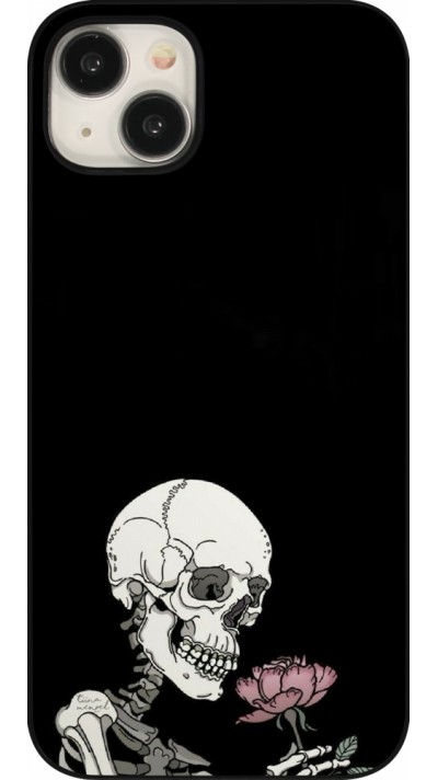 iPhone 15 Plus Case Hülle - Halloween 2023 rose and skeleton