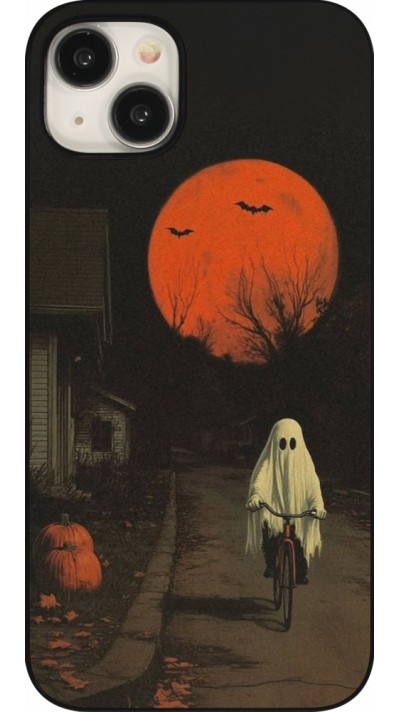 Coque iPhone 15 Plus - Halloween 2025 Ghost on a bicycle
