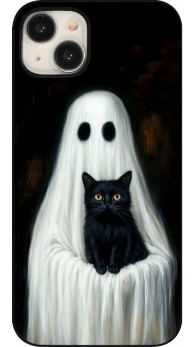Coque iPhone 15 Plus - Halloween 2025 Ghost with black cat