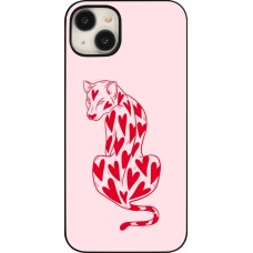 Coque iPhone 15 Plus - Leopard with hearts 2026