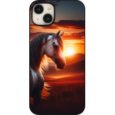 iPhone 15 Plus Case Hülle - Majestätischer Sonnenuntergang Pferd