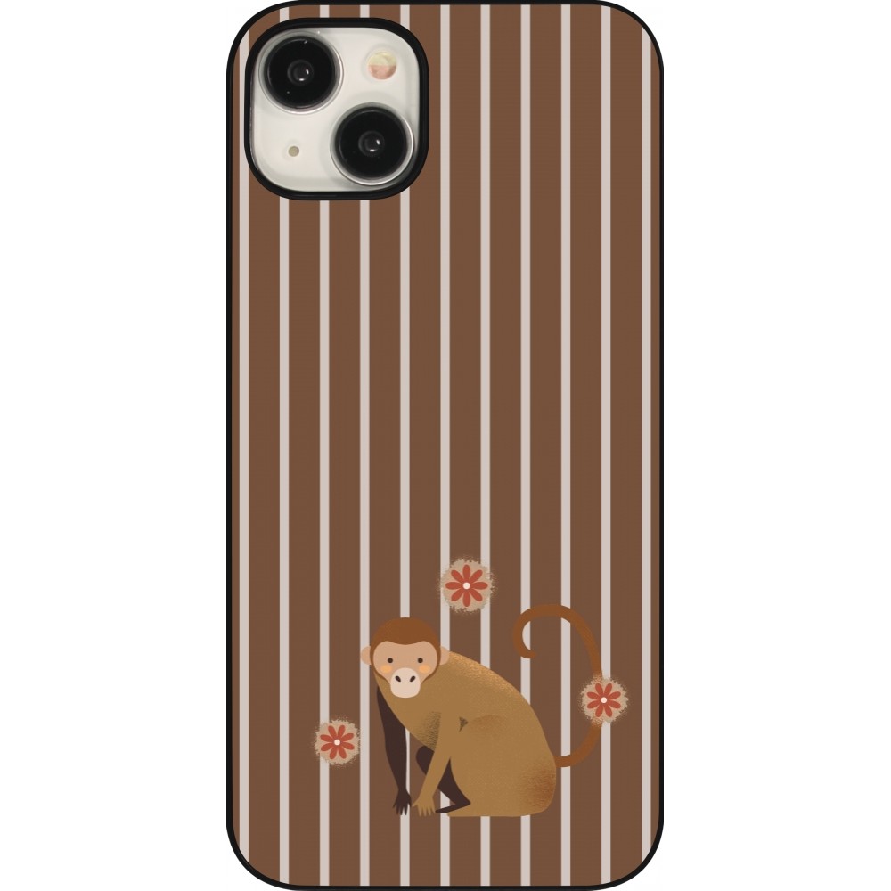 Coque iPhone 15 Plus - Monkey with stripes