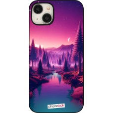 iPhone 15 Plus Case Hülle - Lila-rosa Landschaft