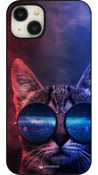 iPhone 15 Plus Case Hülle - Red Blue Cat Glasses