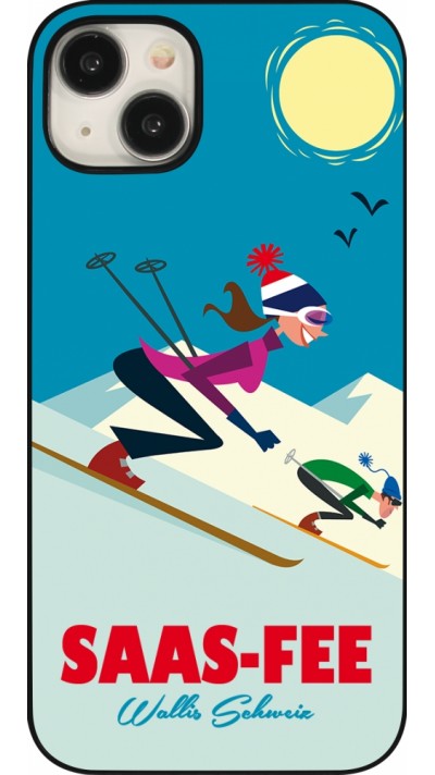 iPhone 15 Plus Case Hülle - Saas-Fee Ski Downhill