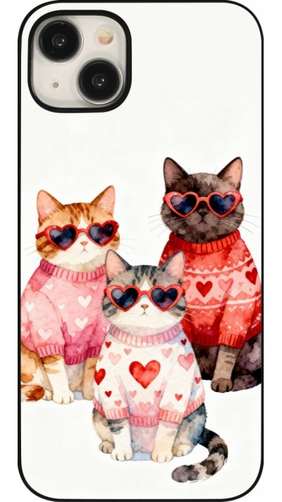 Coque iPhone 15 Plus - Saint Valentines Day 26 Cat Love