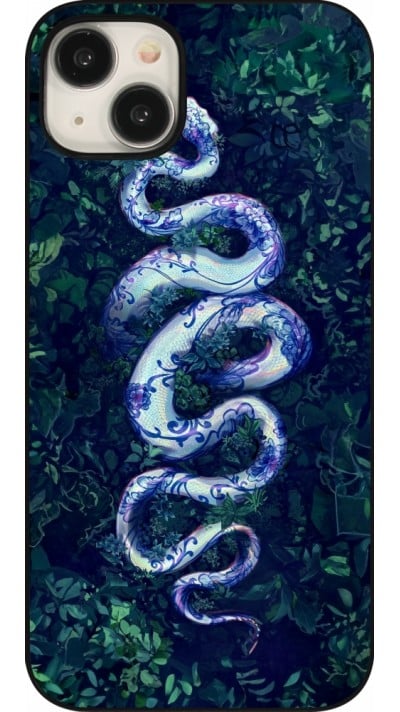 iPhone 15 Plus Case Hülle - Snake Blue Anaconda