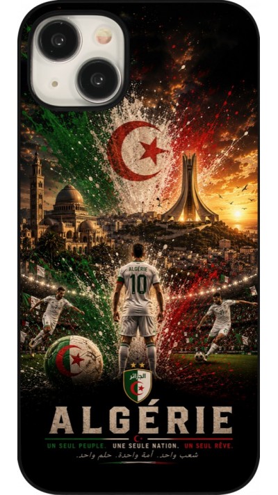 Coque iPhone 15 Plus - Football Algérie splash 2026
