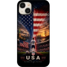 Coque iPhone 15 Plus - Football États-Unis splash 2026