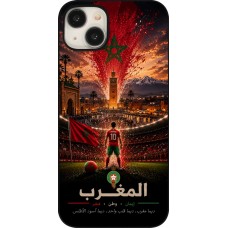 Coque iPhone 15 Plus - Football Maroc splash 2026