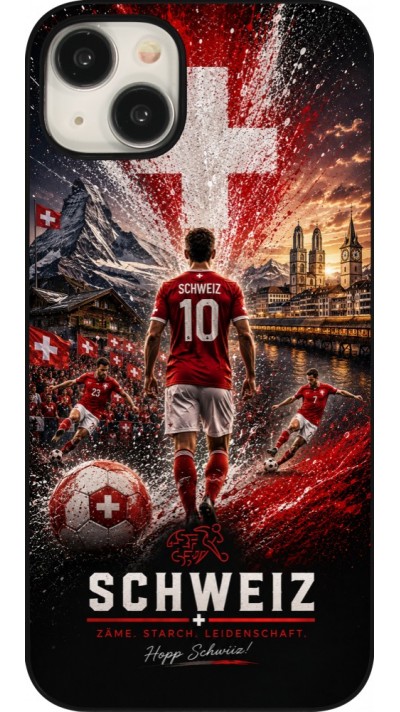 Coque iPhone 15 Plus - Football Schweiz splash 2026