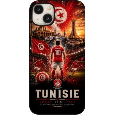 Coque iPhone 15 Plus - Football Tunisie splash 2026