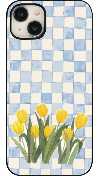 Coque iPhone 15 Plus - Blue vichy tulips 2026