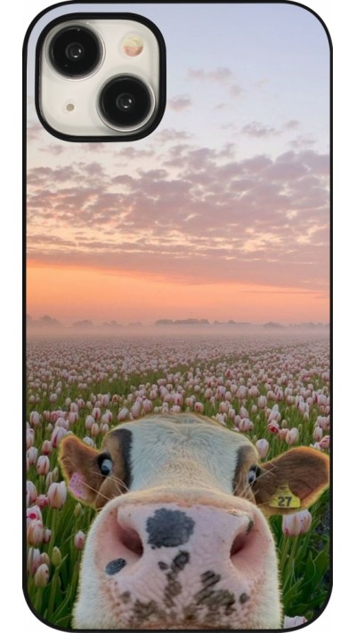 Coque iPhone 15 Plus - Cow with tulips 2026