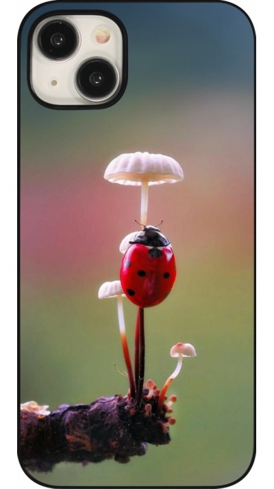 Coque iPhone 15 Plus - Ladybird on a mushroom 2026