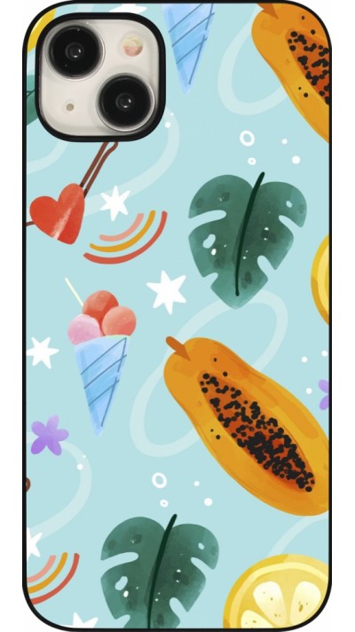 Coque iPhone 15 Plus - Summer 2025 Pattern papaya