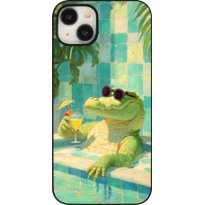iPhone 15 Plus Case Hülle - Crocodile in the swimming pool Summer 2026