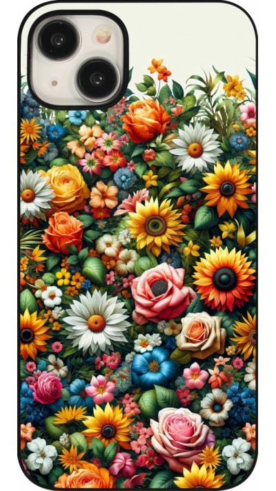 iPhone 15 Plus Case Hülle - Sommer Blumenmuster