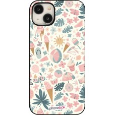 iPhone 15 Plus Case Hülle - Sommer Pink Muster