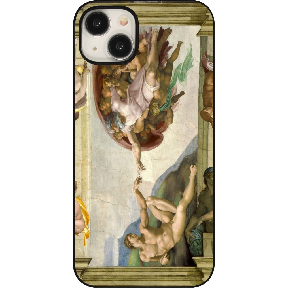 Coque iPhone 15 Plus - Tableau art - La Création d’Adam - Michel-Ange