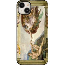 Coque iPhone 15 Plus - Tableau art - La Création d’Adam - Michel-Ange