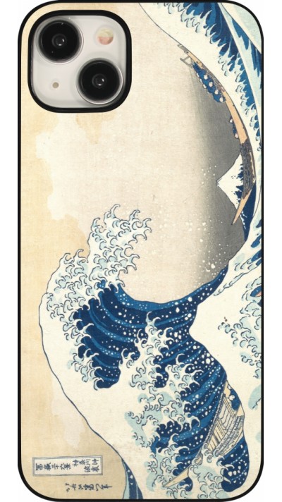 Coque iPhone 15 Plus - Tableau art - La Grande Vague de Kanagawa - Hokusai