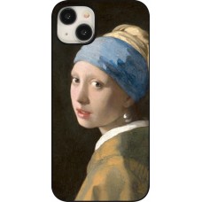 Coque iPhone 15 Plus - Tableau art - La Jeune fille à la perle - Johannes Vermeer