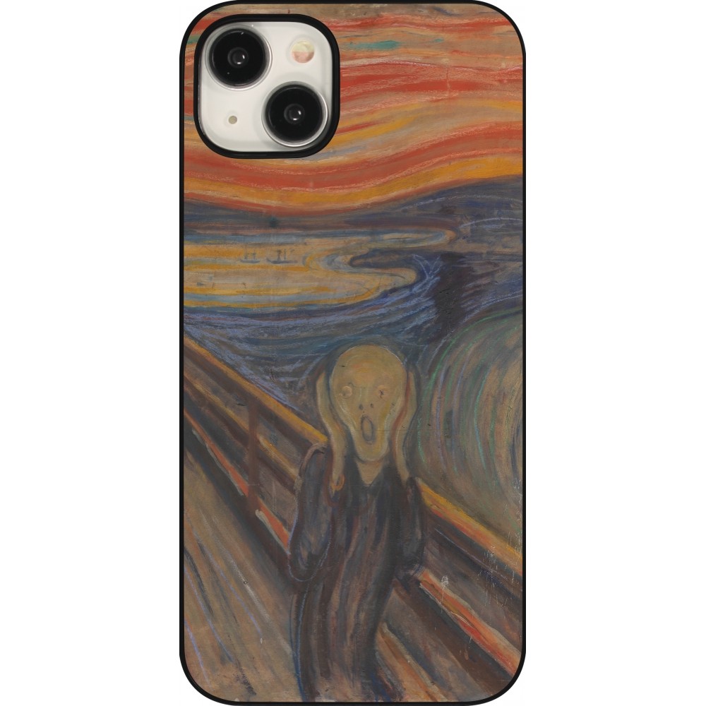 Coque iPhone 15 Plus - Tableau art - Le Cri - Edvard Munch