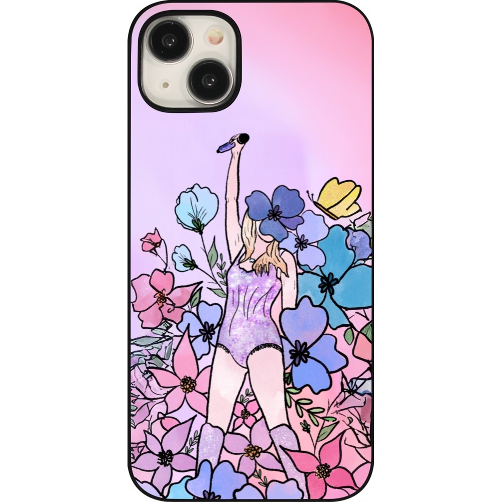 Coque iPhone 15 Plus - Taylor Swift Sketch - Pink