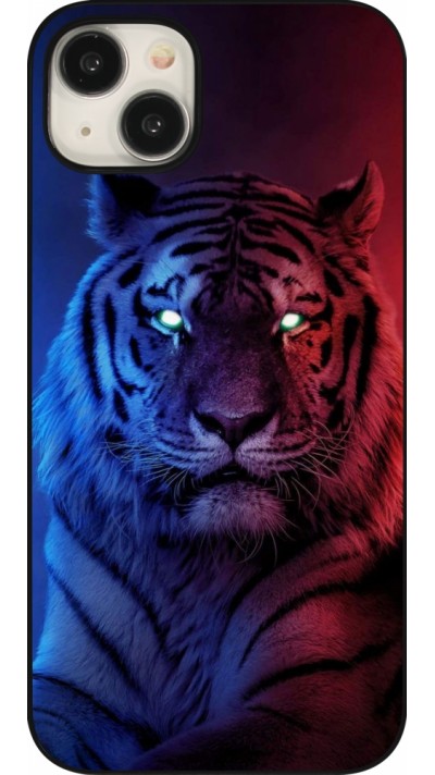 Coque iPhone 15 Plus - Tiger Blue Red