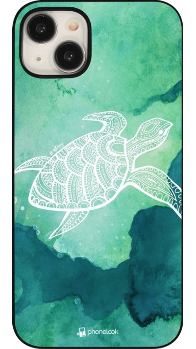 Coque iPhone 15 Plus - Turtle Aztec Watercolor