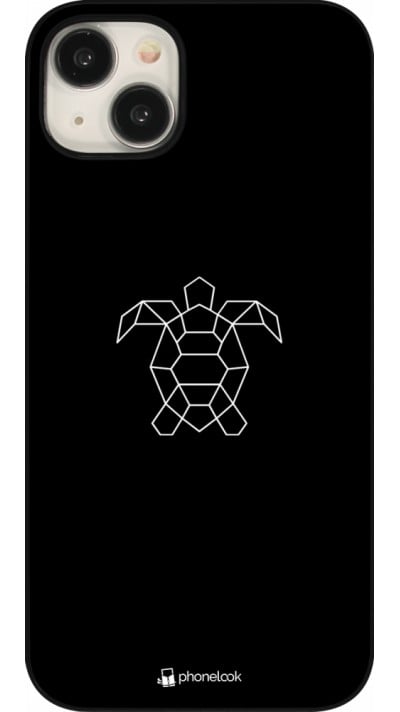 Coque iPhone 15 Plus - Turtles lines on black