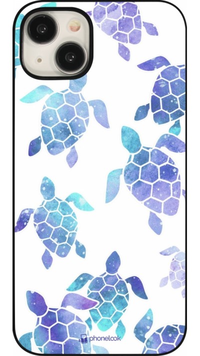 Coque iPhone 15 Plus - Turtles pattern watercolor