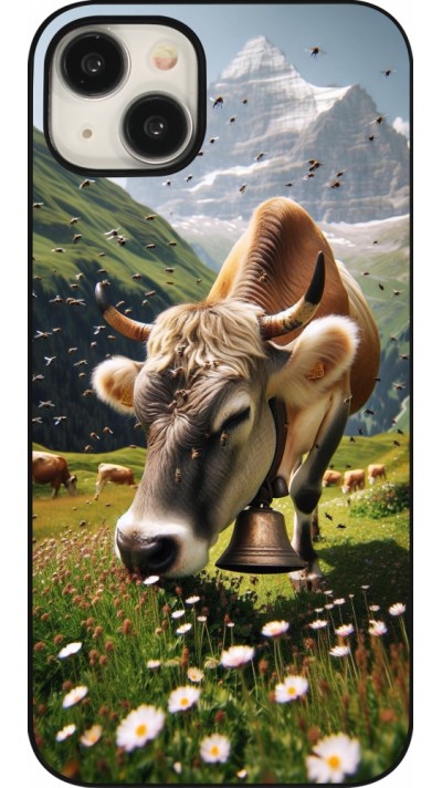 Coque iPhone 15 Plus - Vache montagne Valais