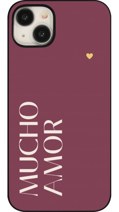 Coque iPhone 15 Plus - Valentine 2024 mucho amor rosado