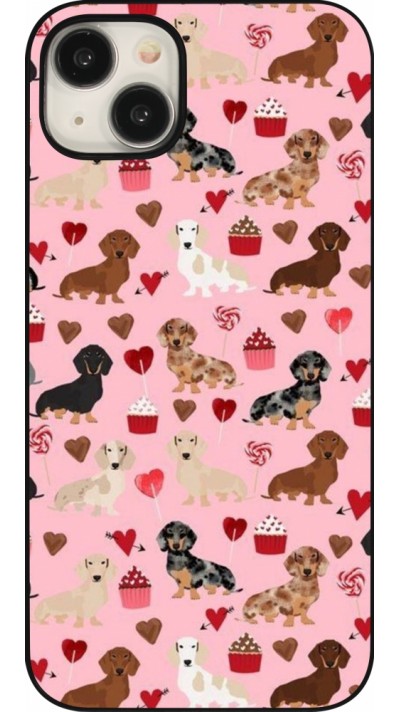 Coque iPhone 15 Plus - Valentine 2024 puppy love