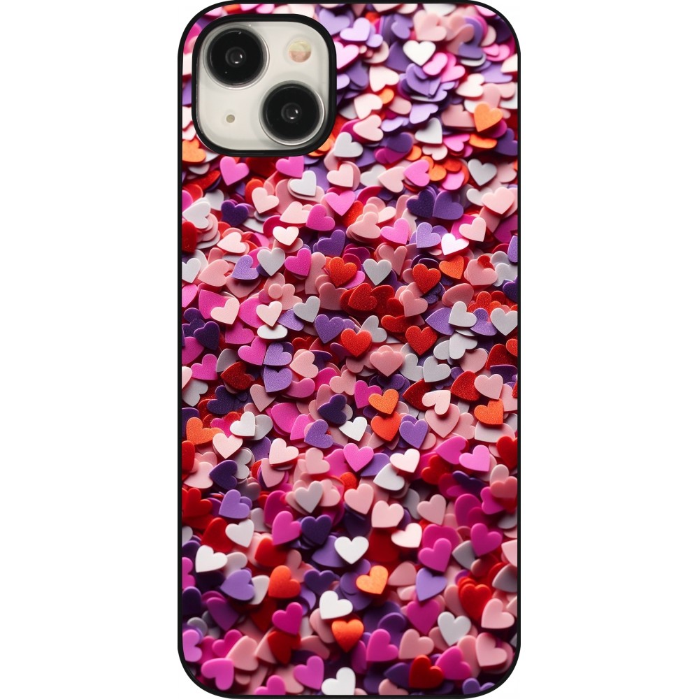 iPhone 15 Plus Case Hülle - Valentin 2025 Konfetti