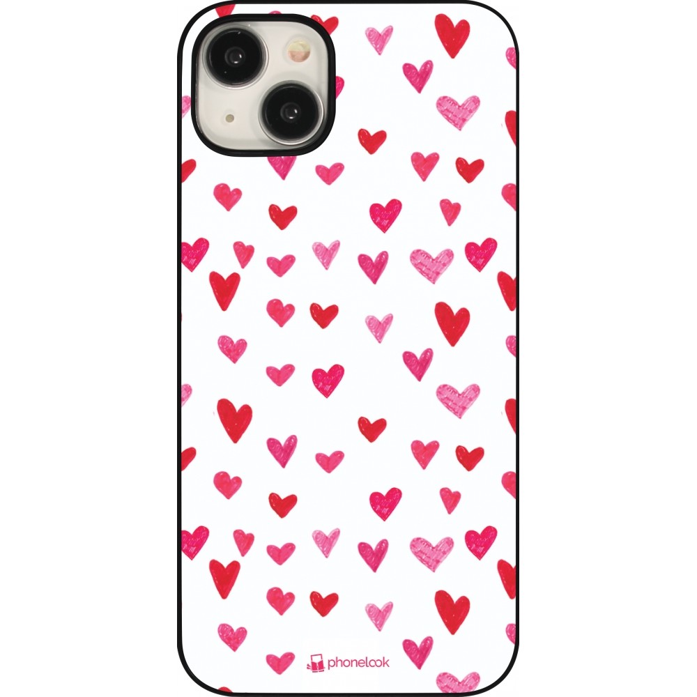 Coque iPhone 15 Plus - Valentine 2022 Many pink hearts