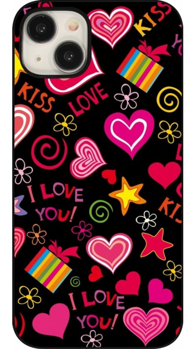 Coque iPhone 15 Plus - Valentine 2023 love symbols
